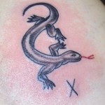 Lizard (tattoo on arse)
